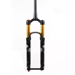 SHKJ Mountain Bike Fork Suspension Forks 27.5 29 inch MTB Air Fork 1-1 / 2 Tapered Tube Travel 120mm Through Axle 15 * 110mm Rebound Adjust for XC / AM / DH Bicycle Fork (Color : Gold, Size : 27.5inch)