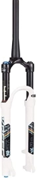 SJHFG Mountain Bike Fork Suspension Forks Mountain Bicycle Front Fork, 26 27.5 29 Inch MTB Suspension Air Fork Double Chamber Pressure Front Fork Accessories (Color : White, Size : 26inch)