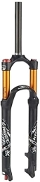 SJHFG Spares Suspension Forks MTB Suspension Fork 26" 27.5" 29" Bike, 1-1 / 8" Magnesium Alloy Travel 120mm Road Mountain Bicycle Air Forks Accessories (Color : Black-gold, Size : 26 inch)