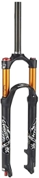 SJHFG Mountain Bike Fork Suspension Forks MTB Suspension Fork 26" 27.5" 29" Bike, 1-1 / 8" Magnesium Alloy Travel 120mm Road Mountain Bicycle Air Forks Accessories (Color : Black-gold, Size : 29 inch)