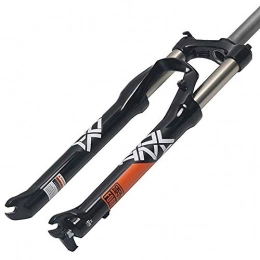 AIFCX Mountain Bike Fork Suspension Front Fork Shock Absorber Mountain Bike Aluminum Alloy Spring 1-1 / 8" Bicycle Accessories, Black-26inch