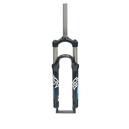 SJHFG Spares Suspension Mechanical Fork 24 Inches Aluminum Alloy Shoulder Control Shock Absorber Forks Disc Brake Travel 100mm Mountain Bike Forks fork (Color : Black blue)