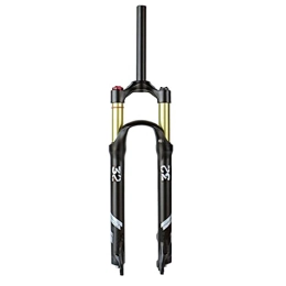 SJHFG Mountain Bike Fork Suspension MTB 26 / 27.5 / 29 Inch Bicycle Suspension Fork, Disc Brake Travel 100mm Bike Front Fork Air Straight and Cone QR 9mm Manual Lock fork (Color : Straight HL, Size : 26inch)