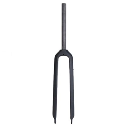 TCXSSL Spares TCXSSL Carbon Fiber MTB Rigid Fork 26 / 27.5 / 29 Inch Mountain Bike Fork Disc Brake Quick Release 1-1 / 2 Threadless Tapered Front Fork (Color : Black 26inch)
