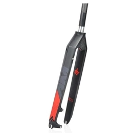 TG6—Bicycle Forks Full Carbon Fiber Mountain Fork Rigid Hard Disc Brake Fork Carbon 26/27.5/29 inch Fork,Gray-Red