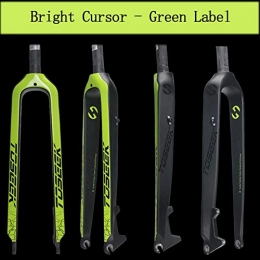 TIANPIN Spares TIANPIN Bicycle Hard Fork, Ultra Light Full Carbon Fiber, 26 Inch 27.5 Inch 29 Inch Mountain Bike Full Carbon Fork Straight Tube, green, 29