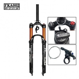 TianyiTrade Mountain Bike Fork TianyiTrade Mountain Bike Front Fork 26" 27.5" 29" Air Remote Lock Suspension Fork Travel 100mm Disc V-type 1-1 / 8" Black (Size : 26")