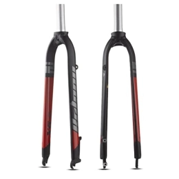 TISORT Spares TISORT 1-1 / 8" 26 / 27.5 / 29" MTB Forks Bike Rigid Fork 28.6mm Aluminum Alloy Fork Straight Tube For Mountain Bike Front Forks Fit Mountain Bike Road (Color : Black red, Size : 26")