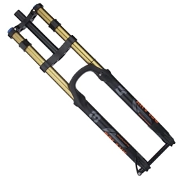 TISORT Spares TISORT Bike Suspension Fork 27.5 29" For Mountain Bike DH Air Double Shoulder Tube Gas Fork Rebound Adjust Fit Mountain Bike AM XC DH (Color : Gold Straight, Size : 29")