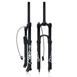 TISORT Mountain Bike Fork TISORT Mountain Front Fork 27.5 Inch 29 Inch Double Air Chamber Fork Bicycle Shock Absorber Front Fork Air Fork Bicycle Accessories (Color : Linear remote, Size : 27.5")