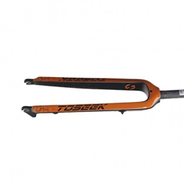 Toygogo Rigid 1-1/8" Carbon Fiber MTB Fork Mountain Forks 26''/29'' Fork - Orange, 29 inch