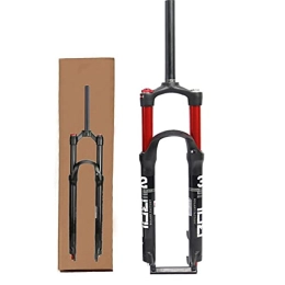 SJHFG Mountain Bike Fork Travel 120mm MTB Bicycle Front Fork, Double Air Chamber Air Supension Front Fork Rebound Adjustment 1-1 / 8" (Color : Red tube, Size : 29inch)