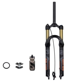 TS TAC-SKY Mountain Bike Fork TS TAC-SKY 120mm Travel Mountain Bike Forks 27.5 / 29 Inch Shock Absorption Shockproof Air Pressure Accessories Magnesium Alloy Forks (Color : Black, Size : 27.5 inch Straight Remote)