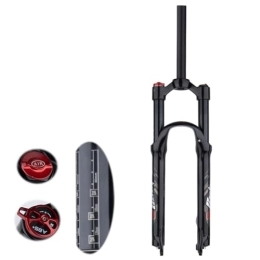 TS TAC-SKY Mountain Bike Fork TS TAC-SKY 26 / 27.5 / 29inch Straight / Tapered Tube Bicycle Accessories MTB Air Fork Suspension Bicycle Front Suspension Travel 120mm (Color : Black, Size : 26 Straight Manual)