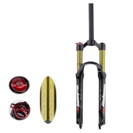 TS TAC-SKY Mountain Bike Fork TS TAC-SKY 26 / 27.5 / 29inch Straight / Tapered Tube Bicycle Accessories MTB Air Fork Suspension Bicycle Front Suspension Travel 120mm (Color : Gold, Size : 27.5 Straight Manual)