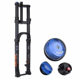 TS TAC-SKY Mountain Bike Fork TS TAC-SKY 27.5 / 29 Inch MTB Air Fork Suspension Resilience Rebound Adjustment 110 * 15MM Travel 175MM Thru Axle Boost Suspension Fork (Color : 27.5 inch Straight Black)