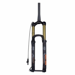 TS TAC-SKY Mountain Bike Fork TS TAC-SKY Bike Suspension Fork 175mm Travel MTB Fork XC DH AM Down Hill Thru Axle Boost Fork Bicycle Rebound Adjustment Suspension (Color : Gold, Size : 27.5 Tapered Remote)