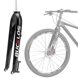 TS TAC-SKY Spares TS TAC-SKY Mountain Bike Fork 26 / 27.5 / 29inch Aluminum Alloy MTB Fork Disc Brake 9mm QR Straight Tube Rigid Fork Bicycle Parts (Color : White-Red Logo)