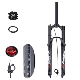 TS TAC-SKY Mountain Bike Fork TS TAC-SKY Mountain Bike Forks Shock Absorbing Pneumatic 26 / 27.5 / 29 Inch Forks Inch Shock Absorbing Forks MTB Air Fork Suspension Bicycle Front Suspension (Color : Black 29 Straight Remote)