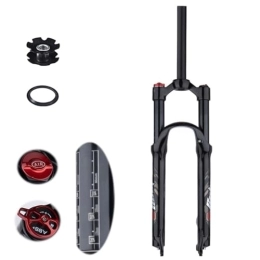 TS TAC-SKY Mountain Bike Fork TS TAC-SKY Mountain Bike Forks Shock Absorbing Pneumatic 26 / 27.5 / 29 Inch Forks Inch Shock Absorbing Forks MTB Air Fork Suspension Bicycle Front Suspension (Color : Black, Size : 26 Straight Manual)