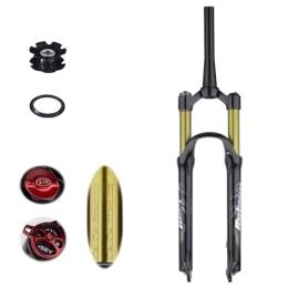 TS TAC-SKY Spares TS TAC-SKY Mountain Bike Forks Shock Absorbing Pneumatic 26 / 27.5 / 29 Inch Forks Inch Shock Absorbing Forks MTB Air Fork Suspension Bicycle Front Suspension (Color : Gold, Size : 26 Tapered Manual)