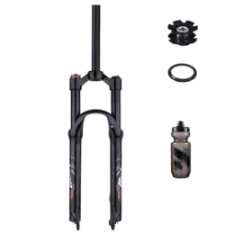 TS TAC-SKY Mountain Bike Fork TS TAC-SKY MTB Air Fork Suspension Bicycle Front Suspension Mountain Bike Forks Shock Absorbing Pneumatic 26 / 27.5 / 29 Inch Forks Inch Shock Absorbing Forks (Color : Black 27.5 Straight Manual)