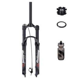 TS TAC-SKY Mountain Bike Fork TS TAC-SKY MTB Air Fork Suspension Bicycle Front Suspension Mountain Bike Forks Shock Absorbing Pneumatic 26 / 27.5 / 29 Inch Forks Inch Shock Absorbing Forks (Color : Black, Size : 26 Straight Remote)