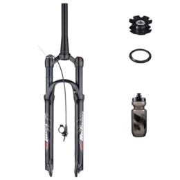 TS TAC-SKY Mountain Bike Fork TS TAC-SKY MTB Air Fork Suspension Bicycle Front Suspension Mountain Bike Forks Shock Absorbing Pneumatic 26 / 27.5 / 29 Inch Forks Inch Shock Absorbing Forks (Color : Black, Size : 26 Tapered Remote)