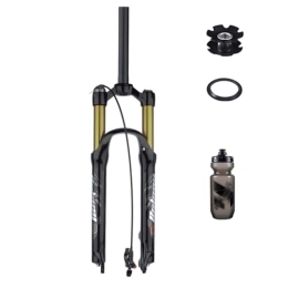TS TAC-SKY Mountain Bike Fork TS TAC-SKY MTB Air Fork Suspension Bicycle Front Suspension Mountain Bike Forks Shock Absorbing Pneumatic 26 / 27.5 / 29 Inch Forks Inch Shock Absorbing Forks (Color : Gold, Size : 26 Straight Remote)