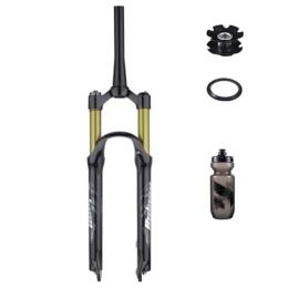 TS TAC-SKY Mountain Bike Fork TS TAC-SKY MTB Air Fork Suspension Bicycle Front Suspension Mountain Bike Forks Shock Absorbing Pneumatic 26 / 27.5 / 29 Inch Forks Inch Shock Absorbing Forks (Color : Gold, Size : 26 Tapered Manual)