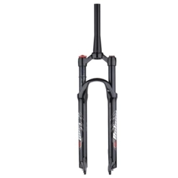 TS TAC-SKY Mountain Bike Fork TS TAC-SKY MTB Air Fork Suspension Bicycle Front Suspension Travel 120mm 26 / 27.5 / 29inch Straight / Tapered Tube Bicycle Accessories (Color : Black, Size : 26 Tapered Manual)