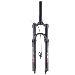 TS TAC-SKY Mountain Bike Fork TS TAC-SKY MTB Air Fork Suspension Bicycle Front Suspension Travel 120mm 26 / 27.5 / 29inch Straight / Tapered Tube Bicycle Accessories (Color : Black, Size : 26 Tapered Remote)