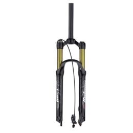 TS TAC-SKY Mountain Bike Fork TS TAC-SKY MTB Air Fork Suspension Bicycle Front Suspension Travel 120mm 26 / 27.5 / 29inch Straight / Tapered Tube Bicycle Accessories (Color : Gold, Size : 26 Straight Remote)