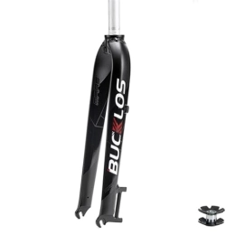 TS TAC-SKY Spares TS TAC-SKY MTB Rigid Fork 26 27.5 29 Mountain Bike Fork Quick Release 9mm Straight Tube Bicycle Fork Aluminum Alloy Bike Parts (Color : White-Red Logo)