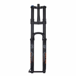 TS TAC-SKY Mountain Bike Fork TS TAC-SKY MTB Thru Axle Boost Suspension Fork Mountain Bike Air Resilience Rebound Adjustment 110 * 15MM Travel 175MM (Color : 27.5 inch Tapered Black)