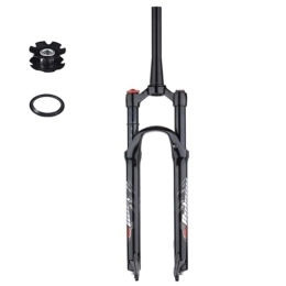 TS TAC-SKY Mountain Bike Fork TS TAC-SKY Travel 120mm 26 / 27.5 / 29inch Straight / Tapered Tube Bicycle Accessories MTB Air Fork Suspension Bicycle Front Suspension (Color : Black, Size : 26 Tapered Manual)