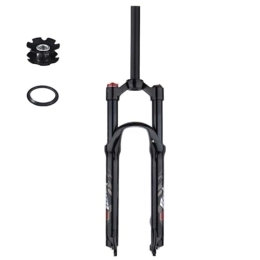 TS TAC-SKY Mountain Bike Fork TS TAC-SKY Travel 120mm 26 / 27.5 / 29inch Straight / Tapered Tube Bicycle Accessories MTB Air Fork Suspension Bicycle Front Suspension (Color : Black, Size : 27.5 Straight Manual)