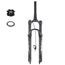 TS TAC-SKY Mountain Bike Fork TS TAC-SKY Travel 120mm 26 / 27.5 / 29inch Straight / Tapered Tube Bicycle Accessories MTB Air Fork Suspension Bicycle Front Suspension (Color : Black, Size : 27.5 Tapered Remote)