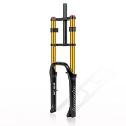 tyui7 Spares tyui7 20 Inch MTB Fat Air Suspension Fork Travel 110mm Rebound Adjust Mountain Bike Front Forks 28.6mm Straight Tube 1-1 / 8" Straight Tube QR 9mm (Color : Gold 20Inch Straight)