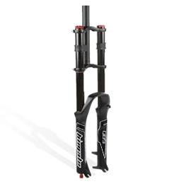 tyui7 Mountain Bike Fork tyui7 MTB Air Suspension Fork 26 / 27.5 / 29 Inch Rebound Adjustment 1-1 / 8 Mountain Bike Fork QR 9mmTravel 130mm Bicycle Forks 28.6mm Straight Tube Manual Lockout (Color : Black, Size : 27.5inch)