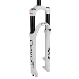 TYXTYX Spares TYXTYX Bicycle Fork Bike Forks MTB Shock Pump Suspension Damping Rebound Adjustment Shoulder / Remote Control Straight Tube Mountain Bike Fork, White-A, 29-inch