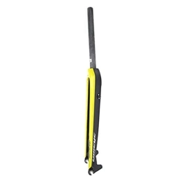 TYXTYX Mountain Bike Fork TYXTYX Bicycle Forks Carbon Fiber Bicycle Rigid Fork Disc Brake Straight Tube Mountain Bike Carbon Fork Accessories, Yellow, 26