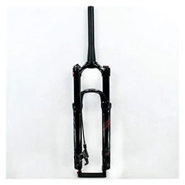 TYXTYX Mountain Bike Fork TYXTYX Mountain Bike Suspension Fork Tapered 26 / 27.5 / 29 Inch Damping Remote Lockout Springback Knob Adjustment Aluminum Alloy Tube Oil Air Fork CN (Color : Bright Black, Size : 29")