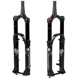 Uioy Mountain Bike Fork Uioy 27.5 / 29 Inch Mountain Bike Fork, DH AM MTB Fork Travel 180mm Bicycle Air Suspension Cone 1-1 / 2" Disc Brake Fork Thru Axle 15 * 110mm (Color : Black, Size : 29inch)
