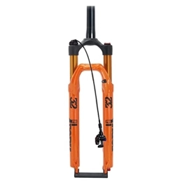 UKALOU Spares UKALOU 26 / 27.5 / 29 Inch Mountain Bike Suspension Fork Travel 110mm MTB Air Fork Rebound Adjustable Tapered Tube Front Fork Remote Lockout QR 9mm (Color : Orange, Size : 26inch)