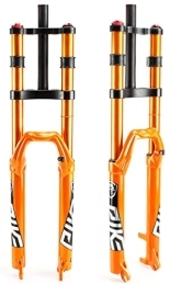 UKALOU Mountain Bike Fork UKALOU 27.5 29 Inch Double Shoulder Quick Release Air Fork Mountain Bike Air Shock Lock Front Fork, Specification: 100 * 9Mm Thru-Axle Version, 28.6 Straight Tube