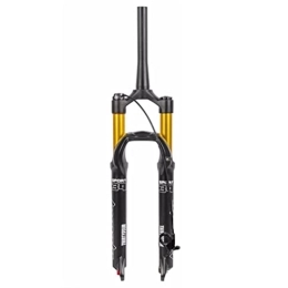 UKALOU Spares UKALOU Mountain Bike Suspension Fork 26 27.5 29 Inch MTB Air Fork Travel 100mm Damping Adjustable Tapered Tube Front Forks Remote Lockout QR 9mm XC (Color : Gold, Size : 29'')