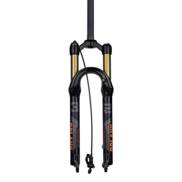 UKALOU Spares UKALOU Mountain Bike Suspension Fork 26 / 27.5 / 29 MTB Air Fork 100mm Travel 28.6mm Straight Disc Brake Fork QR 9mm Remote Lockout (Color : Black, Size : 26'')