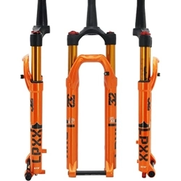 UKALOU Spares UKALOU MTB Air Fork 26 / 27.5 / 29 Inch Mountain Bike Suspension Fork 120mm Travel Tapered Front Fork Rebound Adjust Manual Lockout Thru Axle 15x100mm (Color : Orange, Size : 27.5inch)