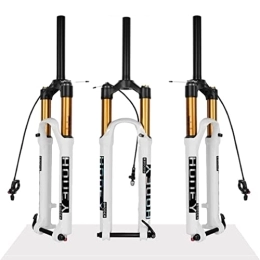 UKALOU Spares UKALOU MTB Fork 26 / 27.5 / 29'' Mountain Bike Air Suspension Fork Travel 120mm Rebound Adjustable 28.6mm Straight Fork Thru Axle 15 * 100mm HL / RL (Color : Remote, Size : 27.5'')